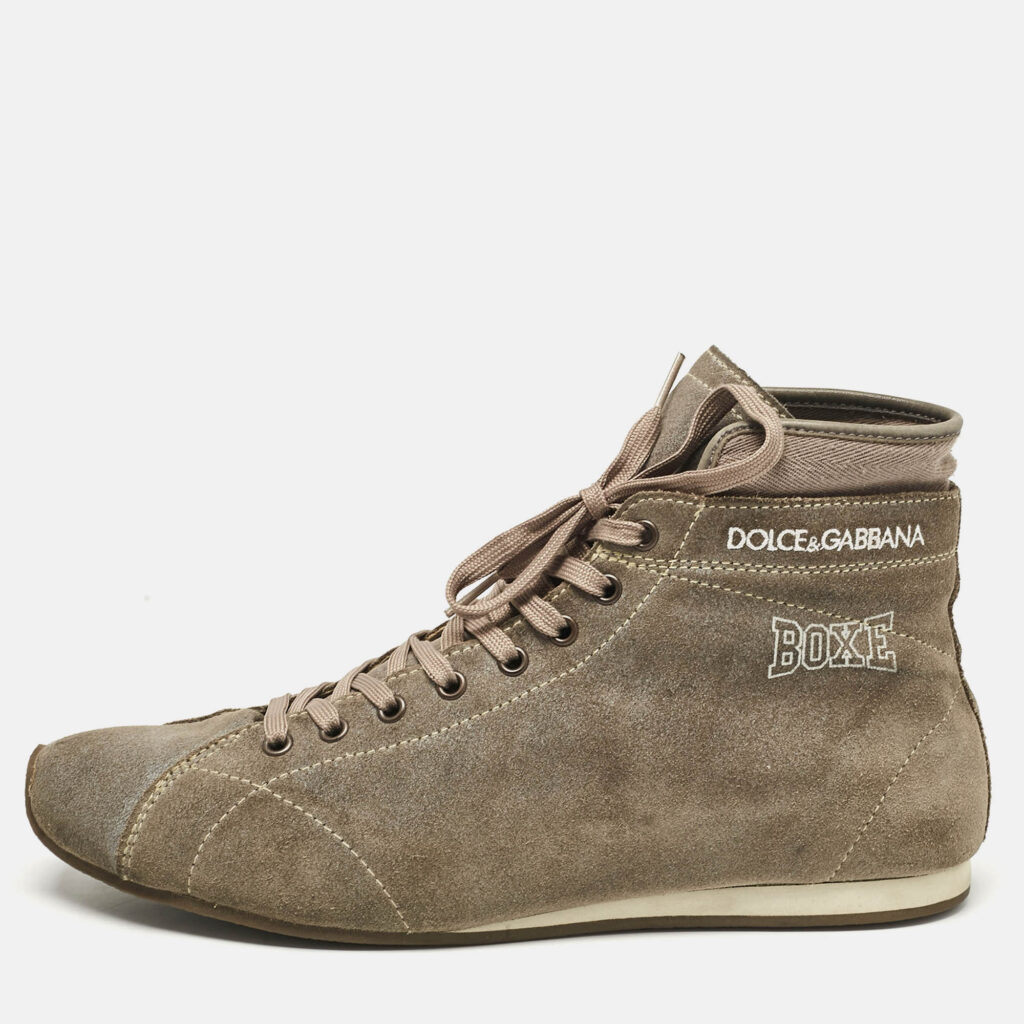 Dolce & Gabbana Grey Suede High Top Sneakers Size 43.5 Dolce & Gabbana Grey Suede High Top Sneakers Size 43.5