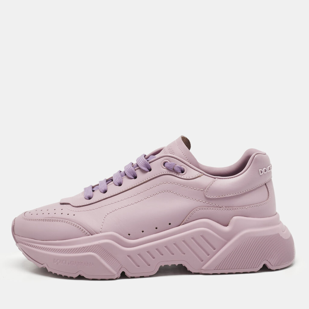 Dolce & Gabbana Pink Leather Daymaster Sneakers Size 41