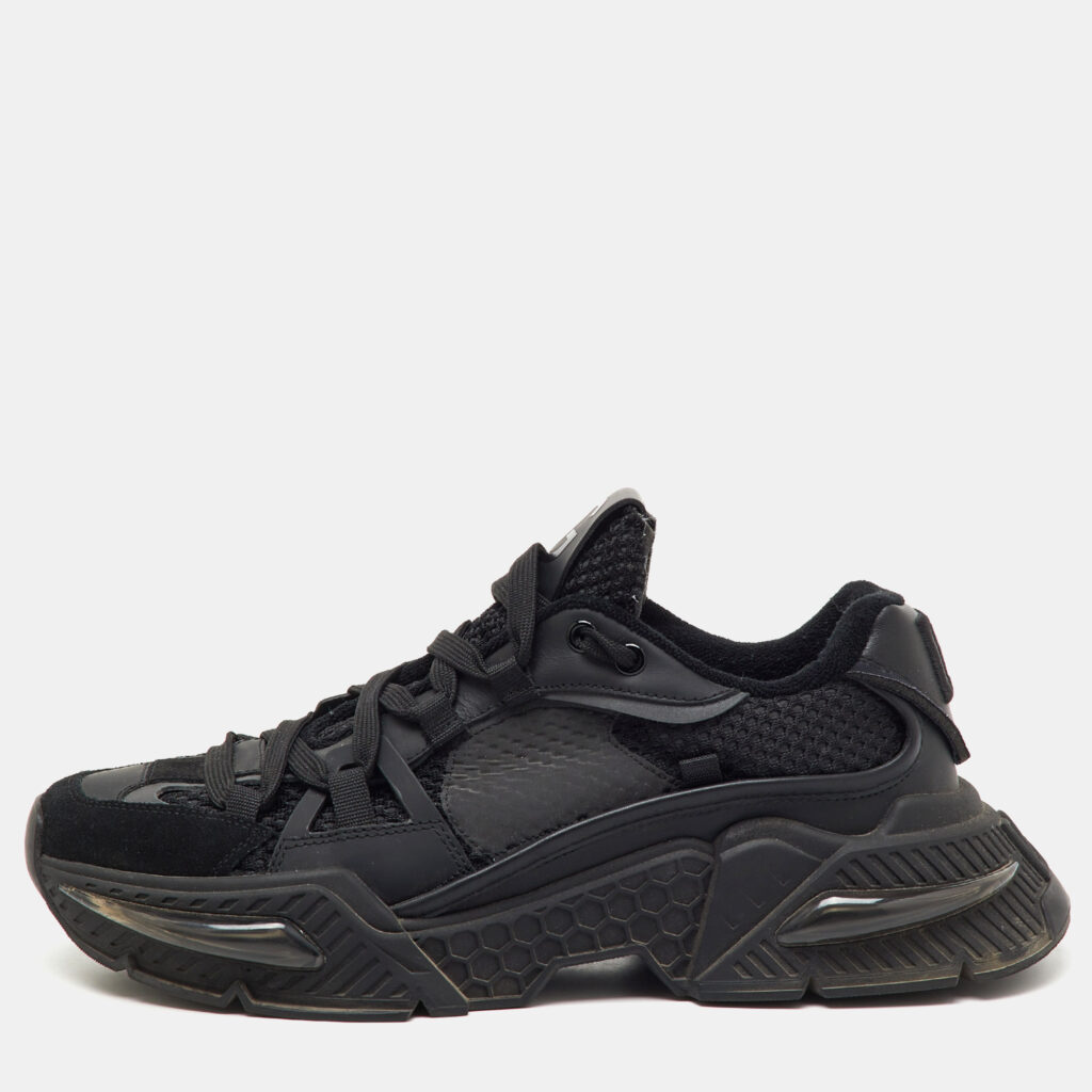 Dolce & Gabbana Black Suede, Leather and Mesh Airmaster Sneakers Size 42 Dolce & Gabbana Black Suede, Leather and Mesh Airmaster Sneakers Size 42