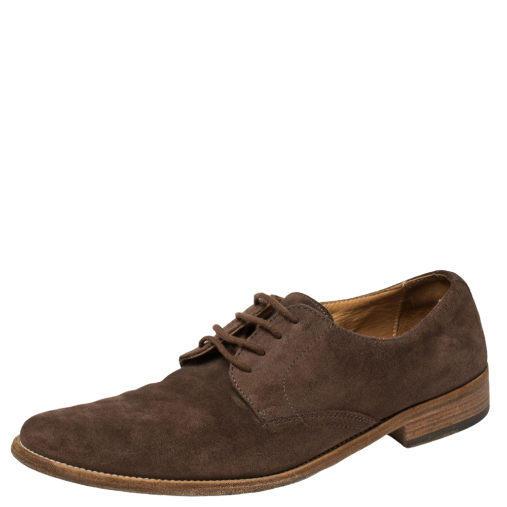 D&G Brown Suede Lace Up Oxfords Size 41