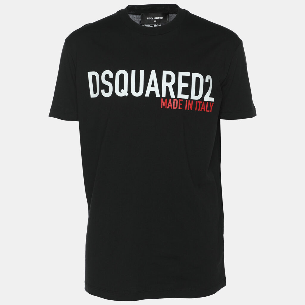 Dsquared2 Black Jersey Logo Print T-Shirt M Dsquared2 Black Jersey Logo Print T-Shirt M