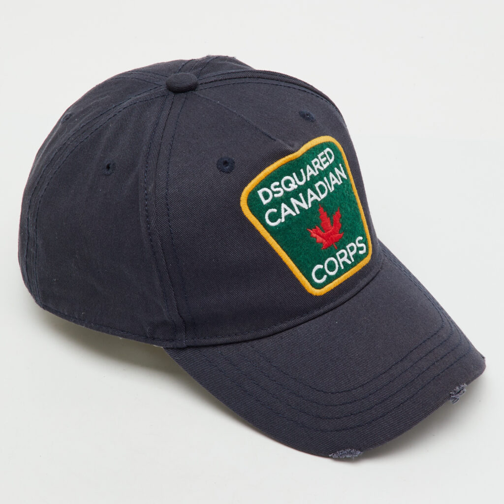 Dsquared2 Black Canadian Corps Canvas Baseball Cap Dsquared2 Black Canadian Corps Canvas Baseball Cap