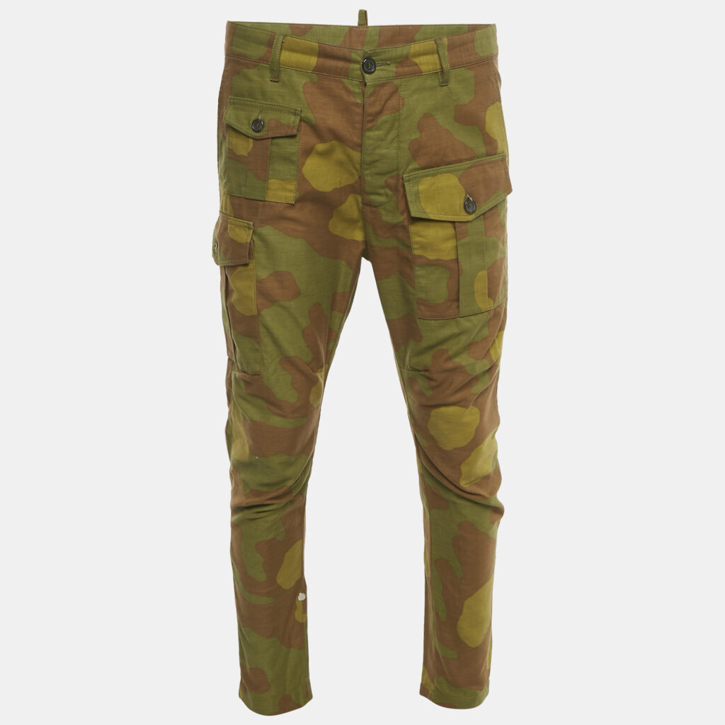 Dsquared2 Multicolor Camo Print Cotton Cargo Pants M Dsquared2 Multicolor Camo Print Cotton Cargo Pants M
