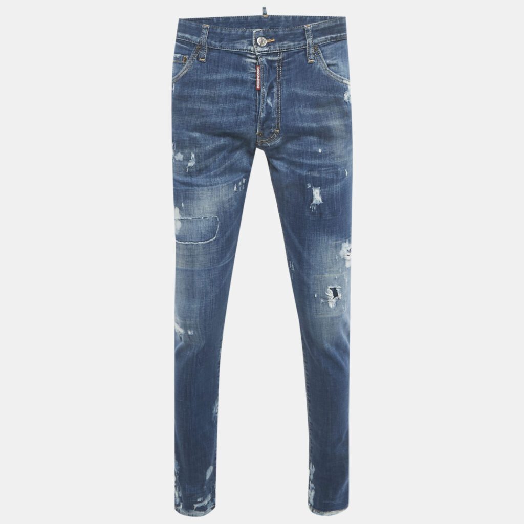 Dsquared2 Blue Distressed Denim Cool Guy Jeans L Waist 35" Dsquared2 Blue Distressed Denim Cool Guy Jeans L Waist 35"