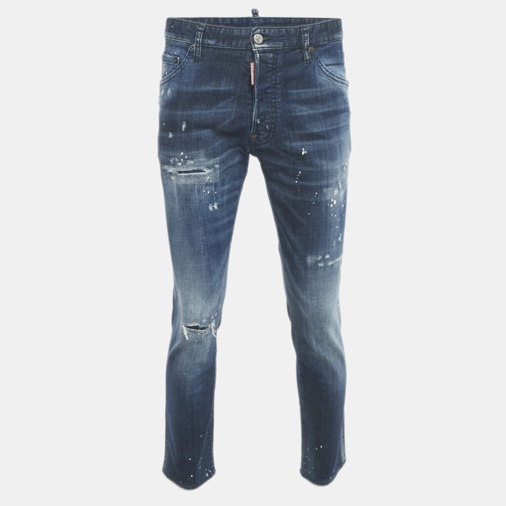 Dsquared2 Blue Distressed Denim Cool Guy Jeans XL Waist 35" Dsquared2 Blue Distressed Denim Cool Guy Jeans XL Waist 35"