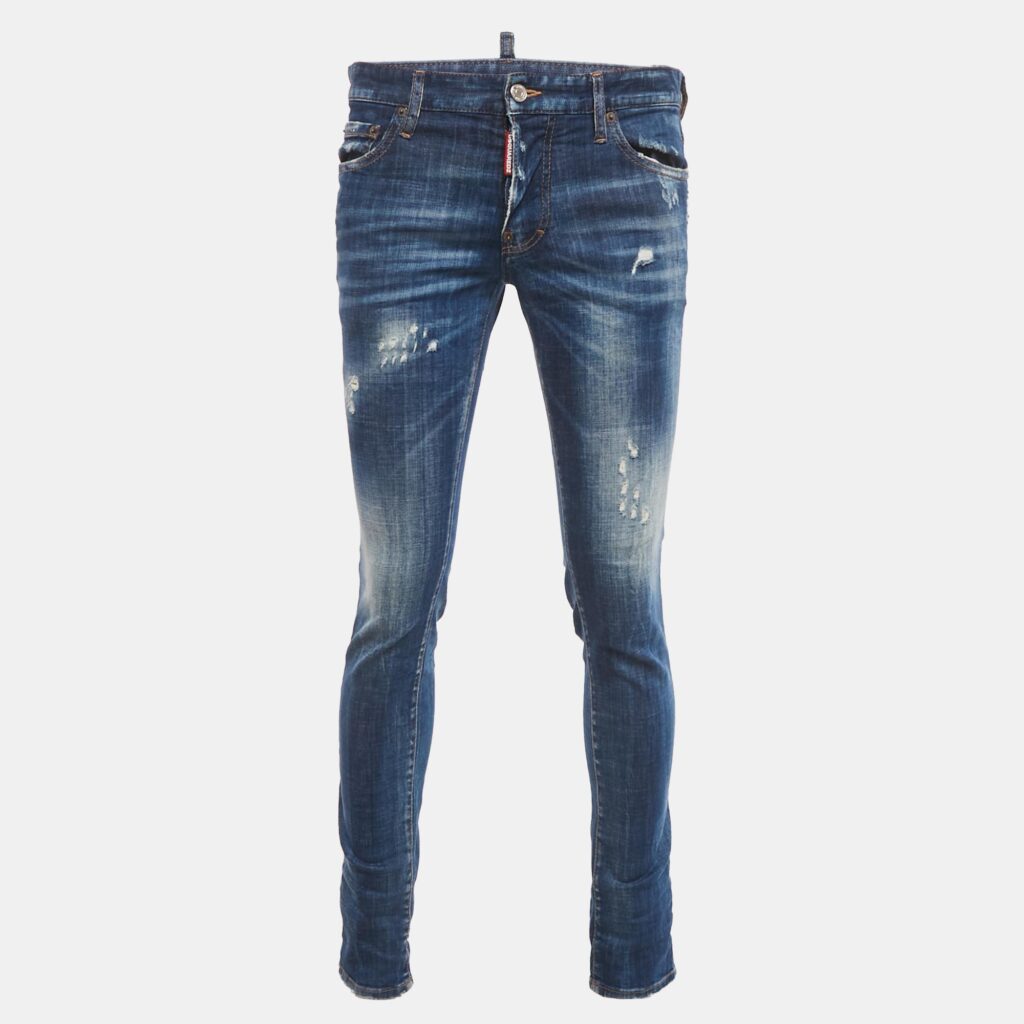 Dsquared2 Blue Distressed Denim Slim Jeans L Waist 33" Dsquared2 Blue Distressed Denim Slim Jeans L Waist 33"