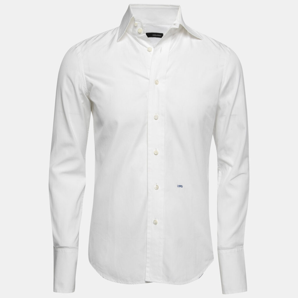 Dsquared2 White Cotton Button Front Shirt S Dsquared2 White Cotton Button Front Shirt S