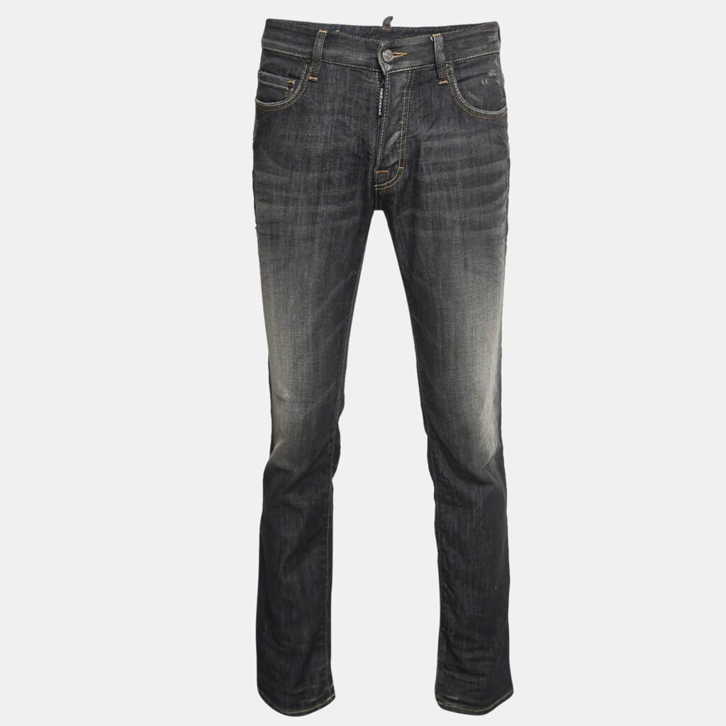 Dsquared2 Charcoal Grey Washed Denim Jeans S Waist 32" Dsquared2 Charcoal Grey Washed Denim Jeans S Waist 32"