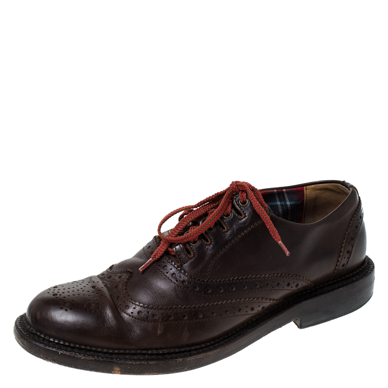 Dsquared2 Brown Brogue Leather Lace Up Oxfords Size 40 Dsquared2 Brown Brogue Leather Lace Up Oxfords Size 40