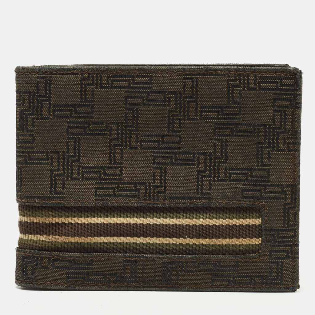 Dunhill Brown Monogram Canvas Bifold Wallet Dunhill Brown Monogram Canvas Bifold Wallet