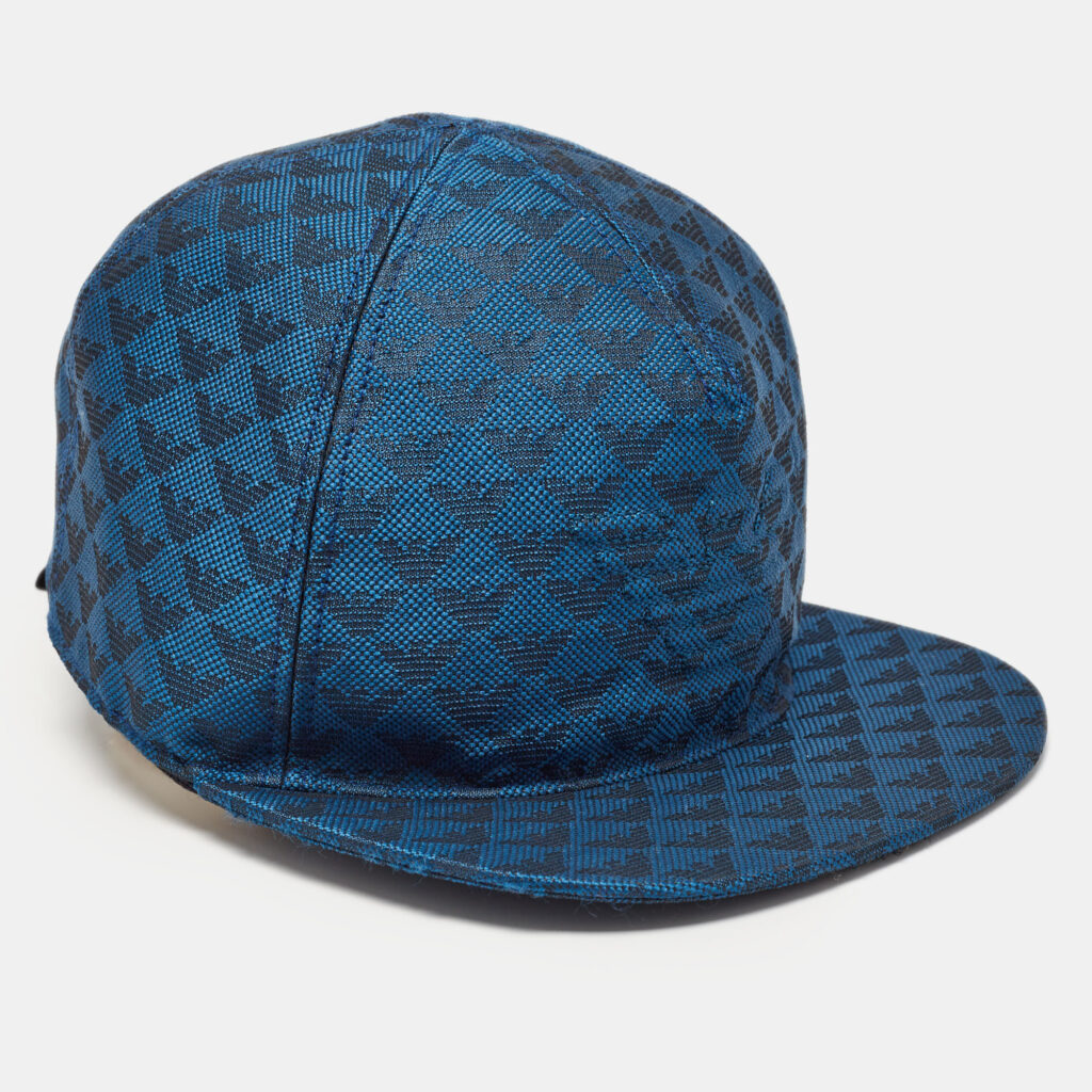 Emporio Armani Blue Jacquard Aquila Baseball Hat S Emporio Armani Blue Jacquard Aquila Baseball Hat S