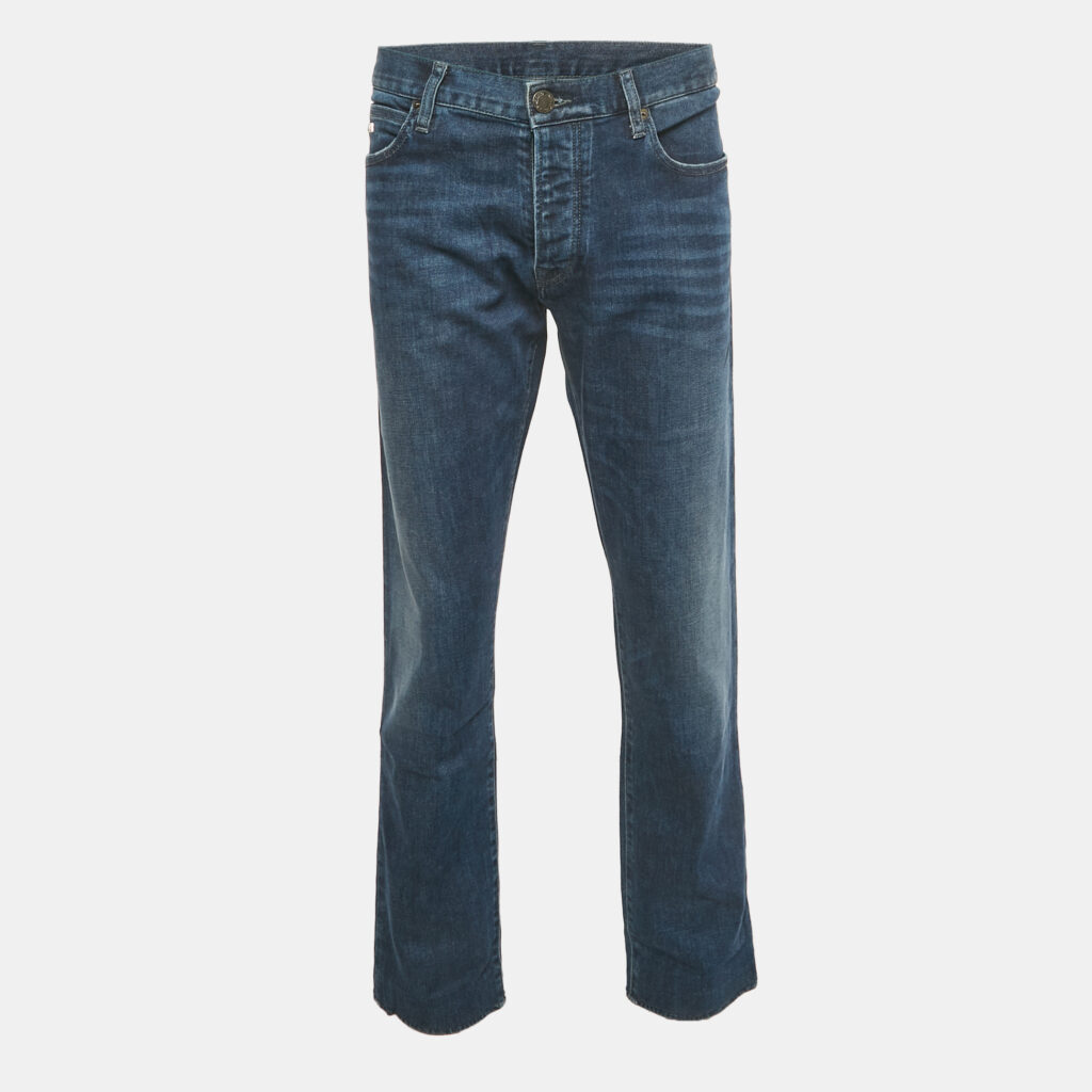 Emporio Armani Blue Washed Denim Jeans XXL/Waist 40"