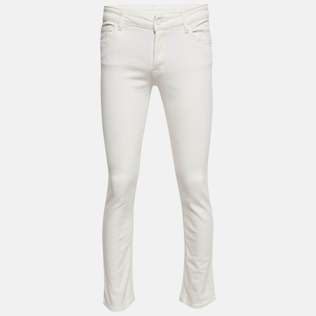 Emporio Armani Cream Denim Slim Fit Jeans S Waist 27" Emporio Armani Cream Denim Slim Fit Jeans S Waist 27"
