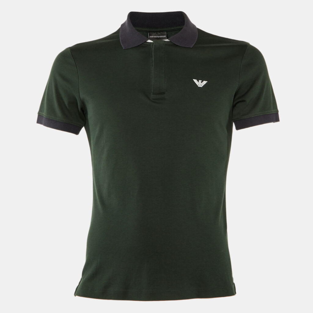 Emporio Armani Green Cotton Polo T-Shirt M Emporio Armani Green Cotton Polo T-Shirt M