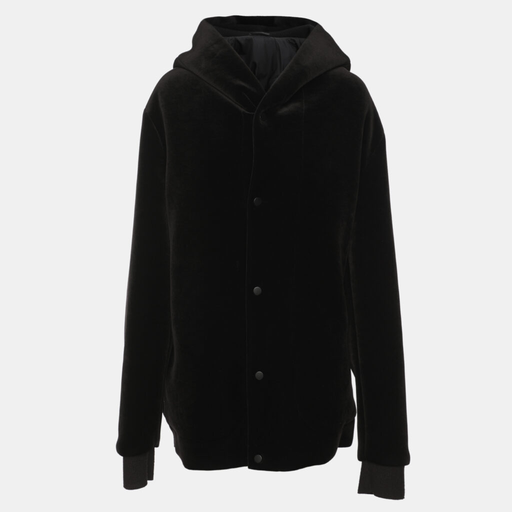 Emporio Armani Black Velvet Hoodie XXXL Emporio Armani Black Velvet Hoodie XXXL
