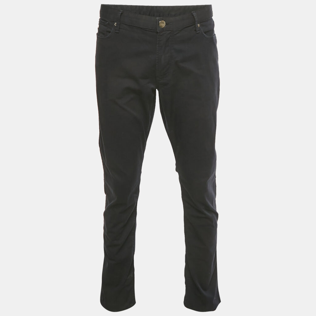 Emporio Armani Navy Blue Cotton Chino Trousers XXL Emporio Armani Navy Blue Cotton Chino Trousers XXL