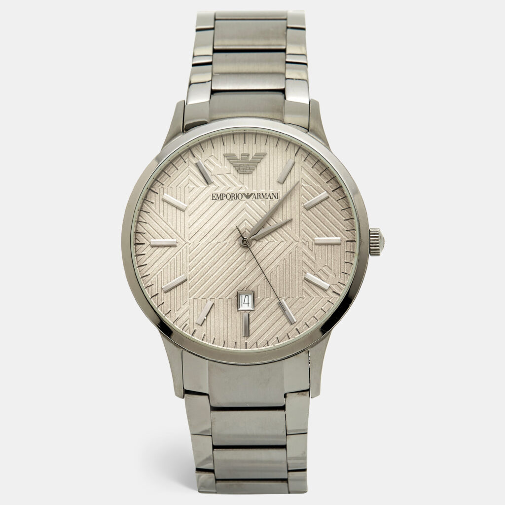 Emporio Armani Grey PVD Coated Stainless Steel Renato AR11120 Men's Wristwatch 43 mm Emporio Armani Grey PVD Coated Stainless Steel Renato AR11120 Men's Wristwatch 43 mm