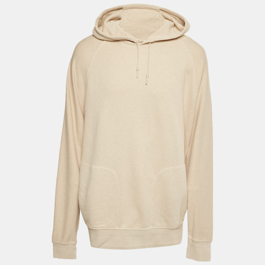 Ermenegildo Zegna Beige Cotton Hoodie XXL Ermenegildo Zegna Beige Cotton Hoodie XXL