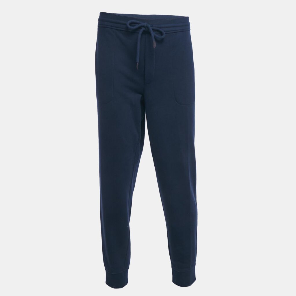 Ermenegildo Zegna Navy Blue Cotton Blend Joggers XXL Ermenegildo Zegna Navy Blue Cotton Blend Joggers XXL