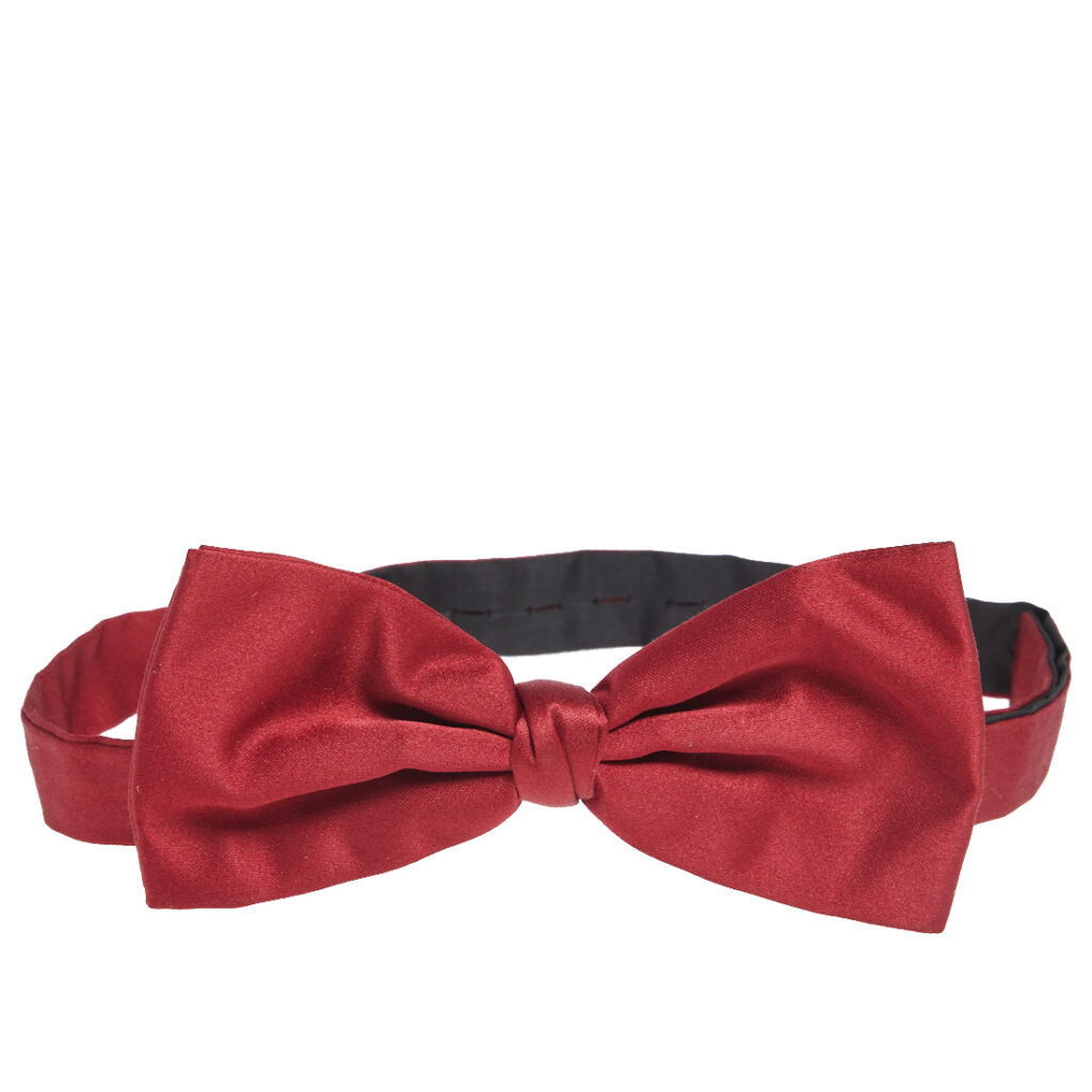 Ermenegildo Zegna Red Silk Satin Bow Tie