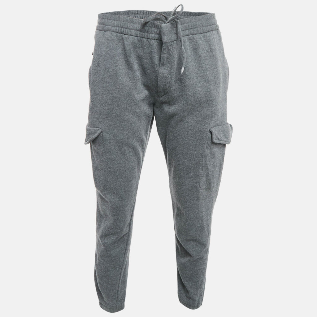 Ermenegildo Zegna Grey Wool Knit Utility Pants 4XL Ermenegildo Zegna Grey Wool Knit Utility Pants 4XL