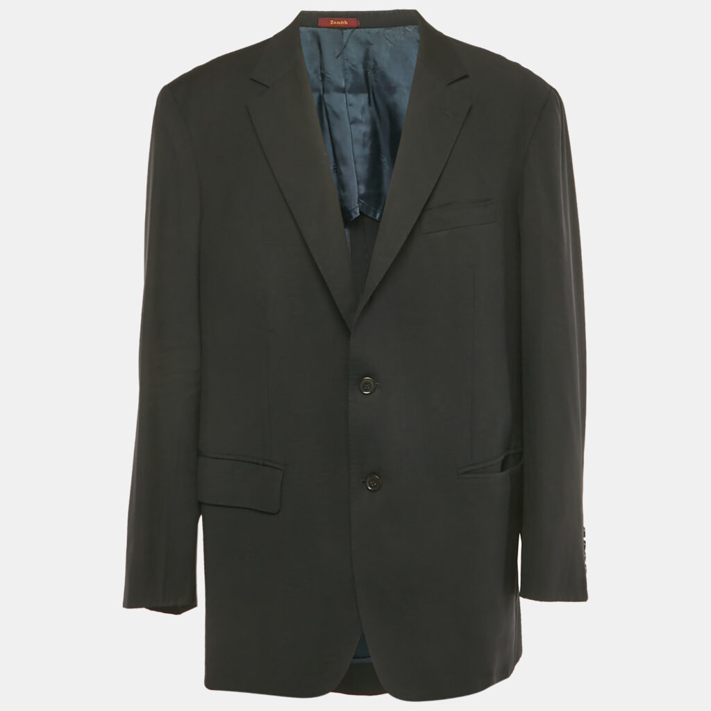 Ermenegildo Zegna Zenith Black Wool Single Breasted Blazer XXL Ermenegildo Zegna Zenith Black Wool Single Breasted Blazer XXL