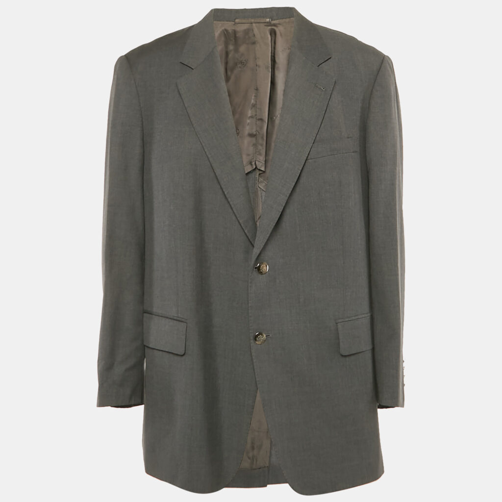 Ermenegildo Zegna Grey Wool Single Breasted Blazer XL Ermenegildo Zegna Grey Wool Single Breasted Blazer XL