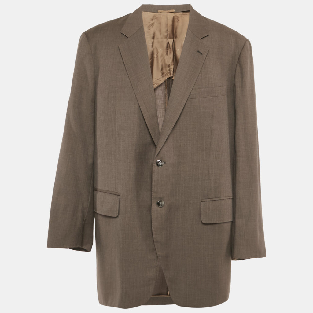 Ermenegildo Zegna Brown Wool Zenith Tailored Blazer XXL Ermenegildo Zegna Brown Wool Zenith Tailored Blazer XXL
