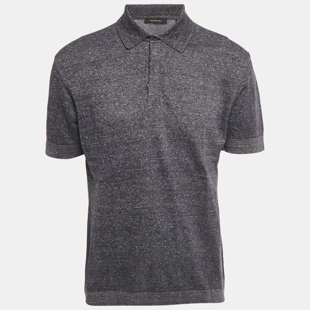 Ermenegildo Zegna Blue Jersey Polo T-Shirt S Ermenegildo Zegna Blue Jersey Polo T-Shirt S