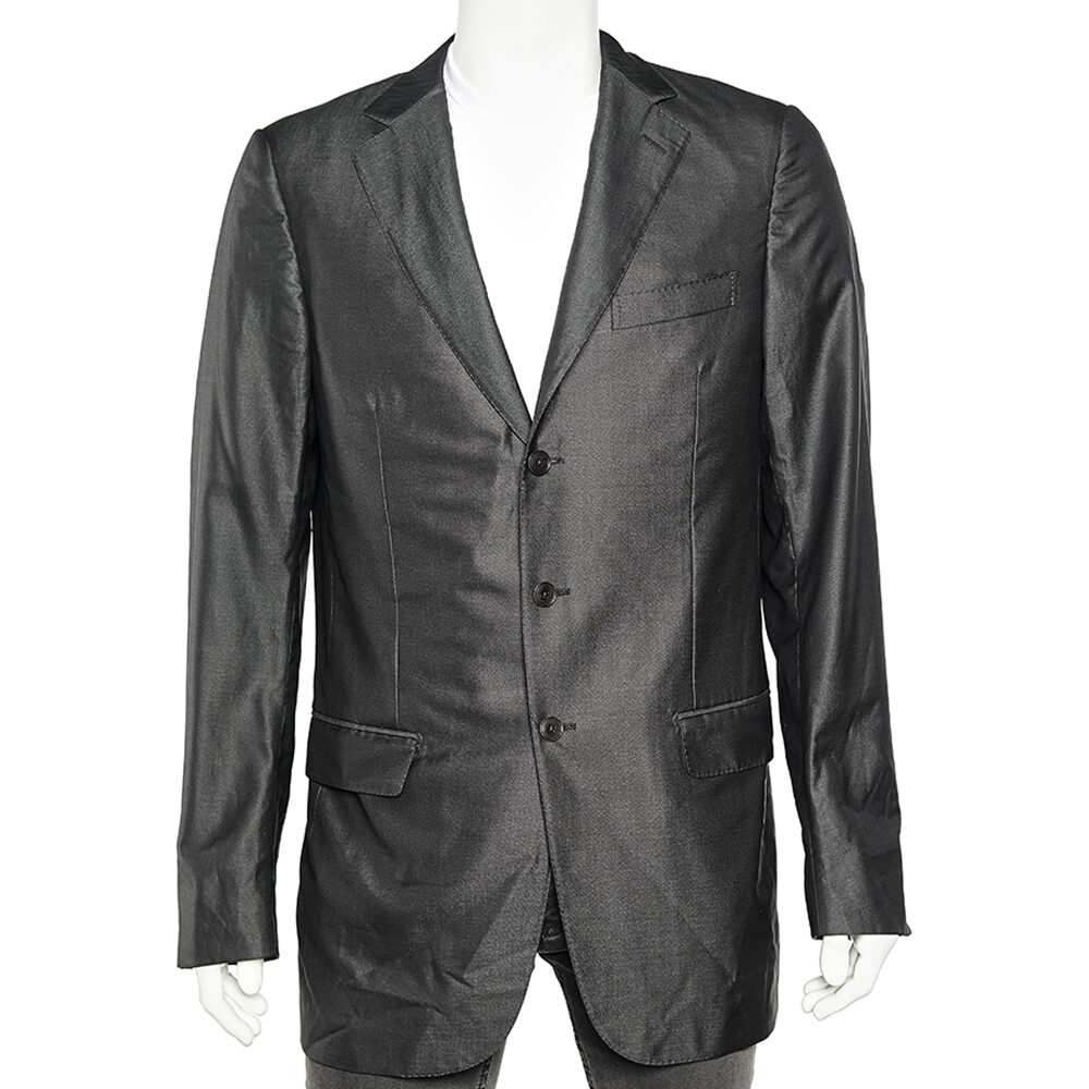 Ermenegildo Zegna Grey Wool Blazer L Ermenegildo Zegna Grey Wool Blazer L