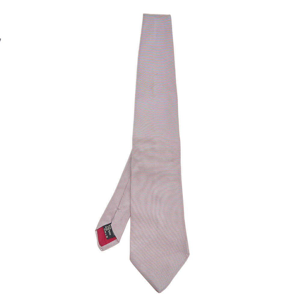 Etro Silver Striped Silk Tie Etro Silver Striped Silk Tie