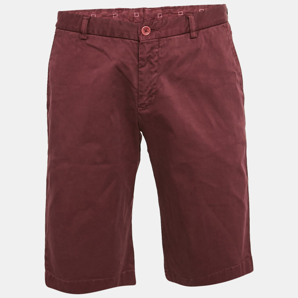 Etro Burgundy Cotton Shorts L Etro Burgundy Cotton Shorts L