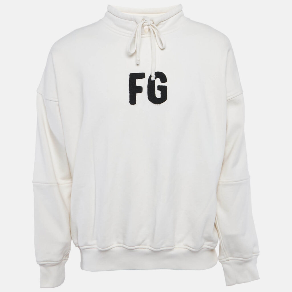 Fear Of God Sixth Collection Beige Cotton Mock Neck Sweatshirt S Fear Of God Sixth Collection Beige Cotton Mock Neck Sweatshirt S