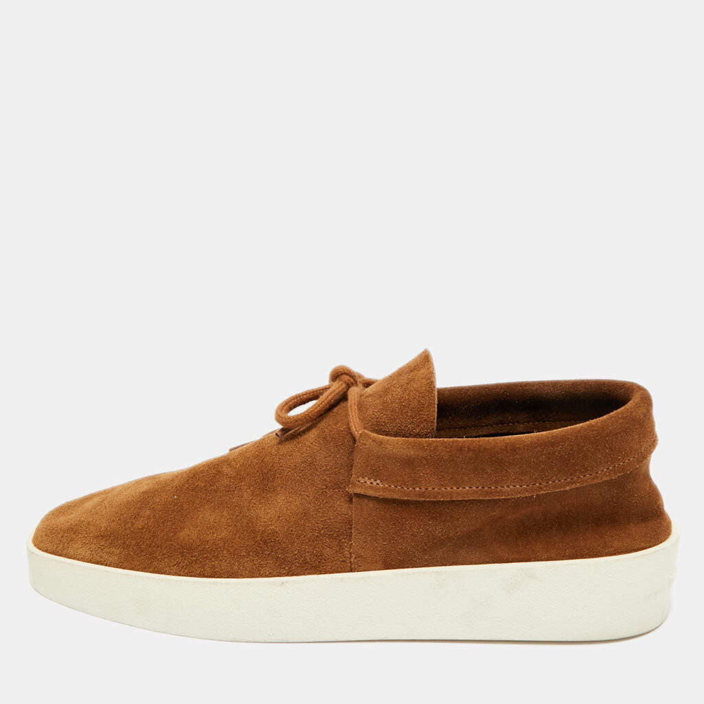 Fear of God Brown Suede Lace Up Runner Low Top Sneakers Size 41