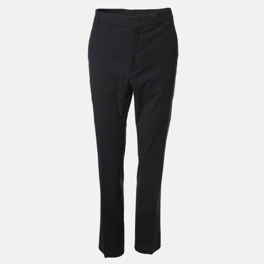 Fendi Blue Imperial Stretch Wool Blend Trouser M Fendi Blue Imperial Stretch Wool Blend Trouser M