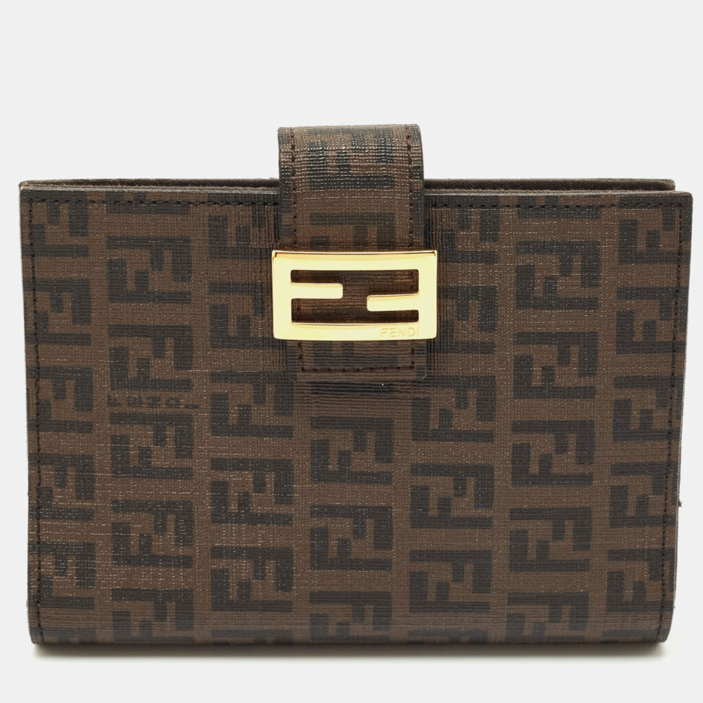 Fendi Tobacco Zucchino Coated Canvas Forever Agenda Cover Fendi Tobacco Zucchino Coated Canvas Forever Agenda Cover