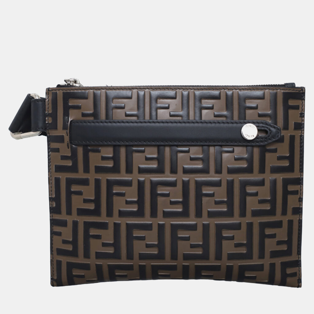 Fendi Zucca Embossed Leather Crossbody Bag Fendi Zucca Embossed Leather Crossbody Bag