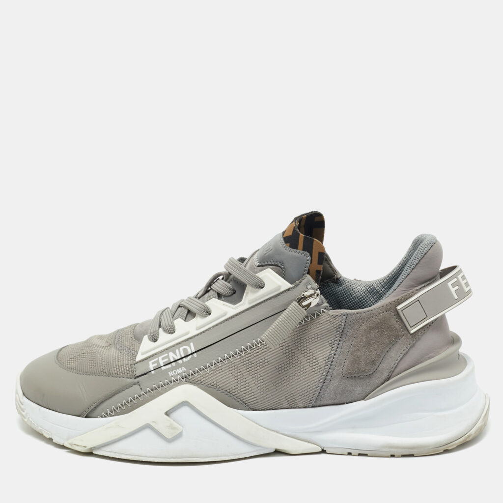 Fendi Multicolor Fabric and Leather Flow Low Top Sneakers Size 42 Fendi Multicolor Fabric and Leather Flow Low Top Sneakers Size 42
