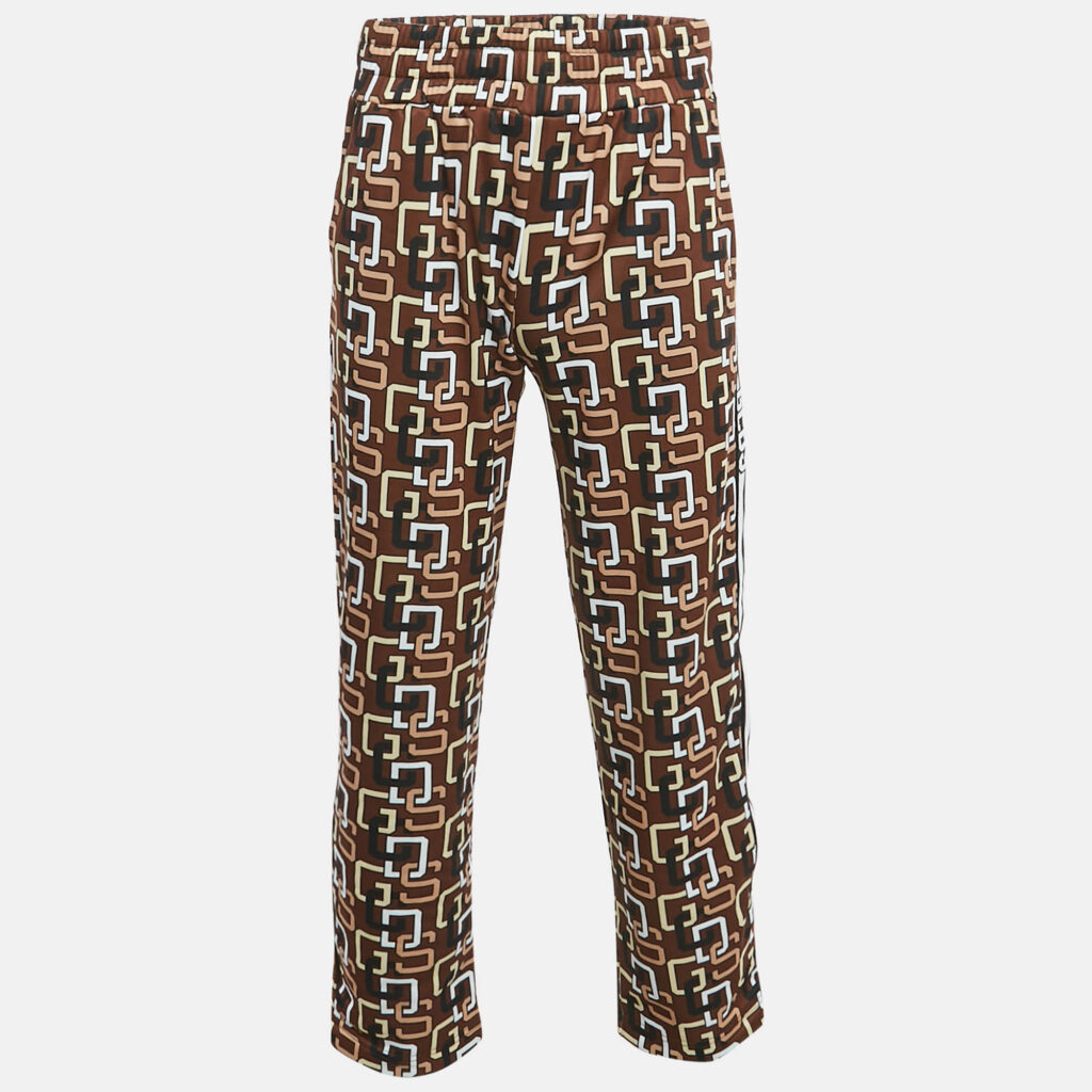 GCDS Brown Logo Print Jersey Trackpants S GCDS Brown Logo Print Jersey Trackpants S