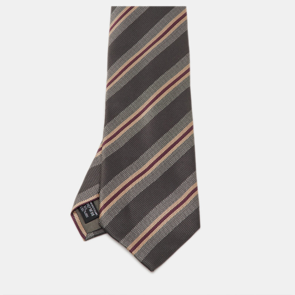 Giorgio Armani Multicolor Striped Silk jacquard Traditional Tie Giorgio Armani Multicolor Striped Silk jacquard Traditional Tie