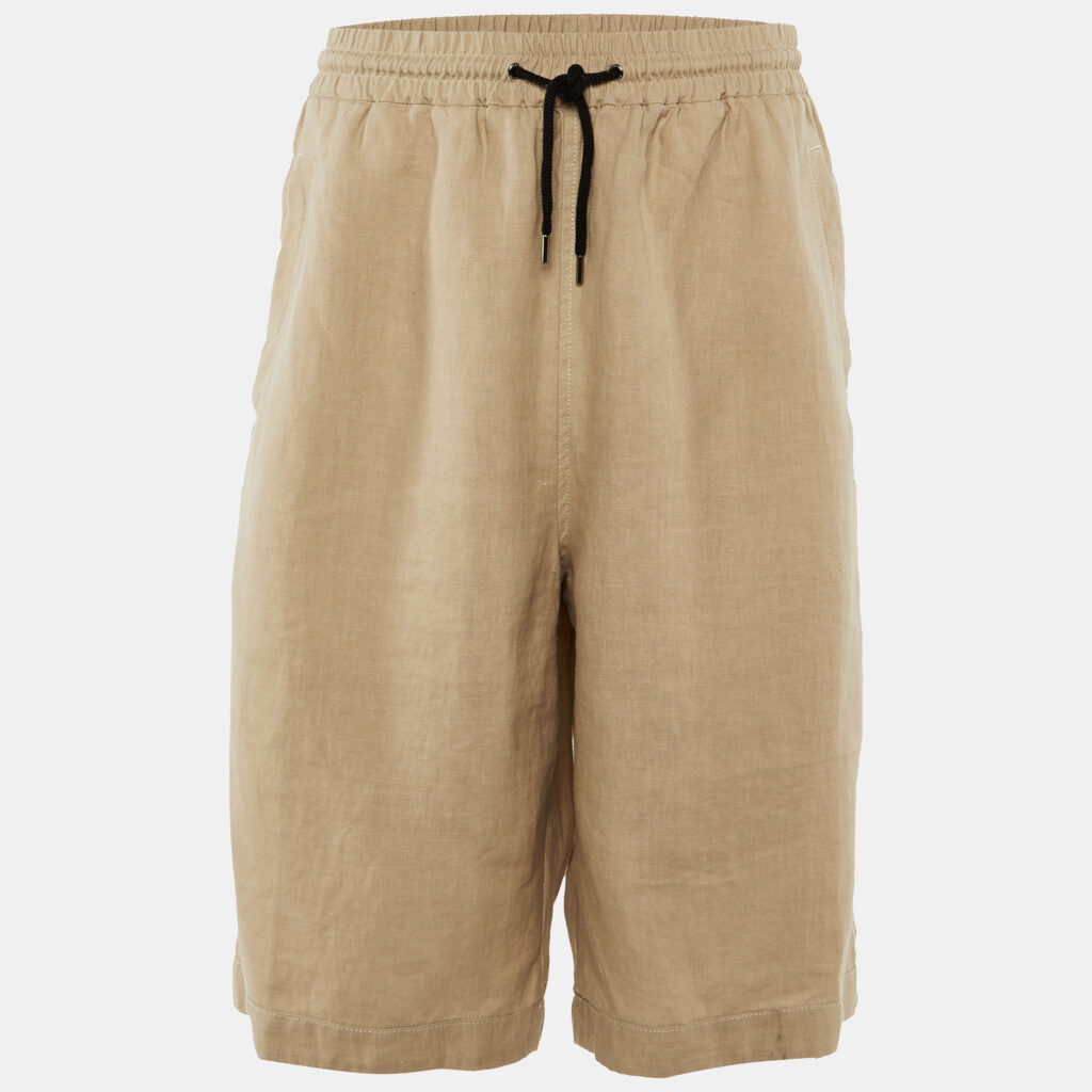 Giorgio Armani Beige Hemp Bermuda Shorts XL