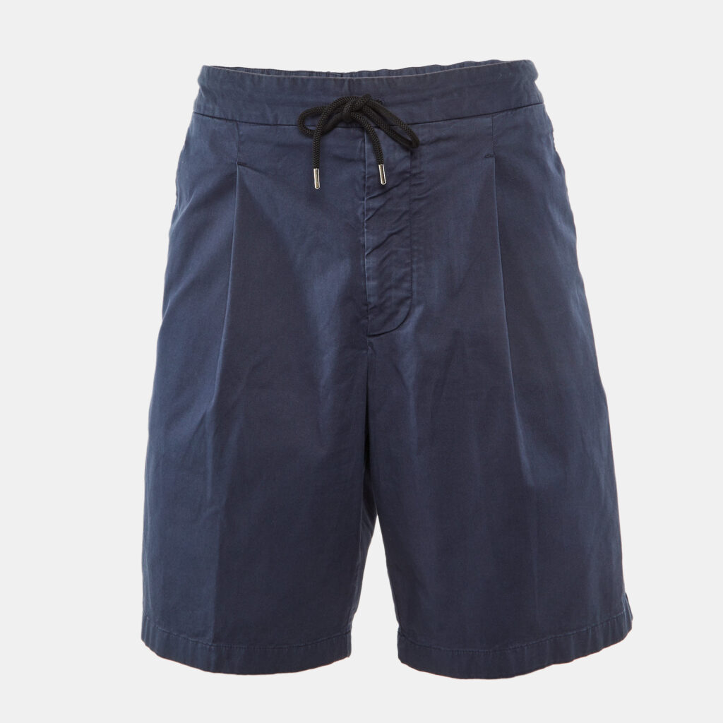 Giorgio Armani Navy Blue Cotton Gabardine Shorts XXL