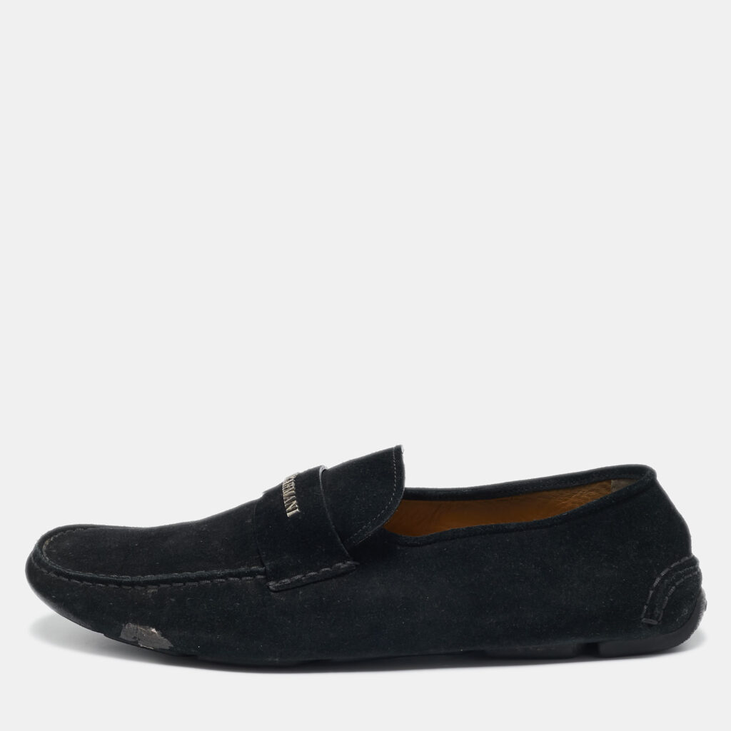 Giorgio Armani Navy Blue Suede Slip On Loafers Size 43 Giorgio Armani Navy Blue Suede Slip On Loafers Size 43