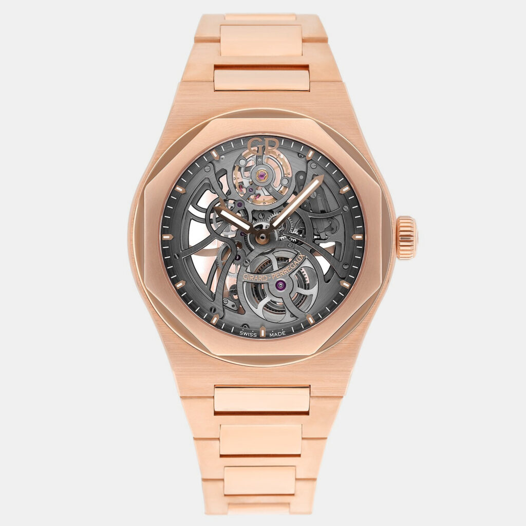 Girard Perregaux Laureato 81015-52-002-52A Automatic Grey 18k Rose Gold Men's Wristwatch 42 mm Girard Perregaux Laureato 81015-52-002-52A Automatic Grey 18k Rose Gold Men's Wristwatch 42 mm