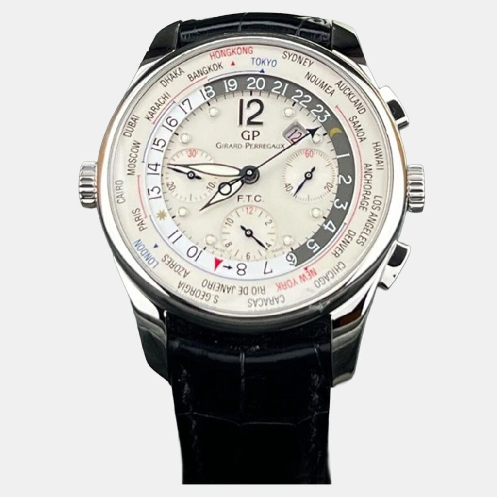 Girard Perregaux WW.TC Financial 49805 Automatic Whie Stainless Steel Men's Wristwatch 43 mm Girard Perregaux WW.TC Financial 49805 Automatic Whie Stainless Steel Men's Wristwatch 43 mm