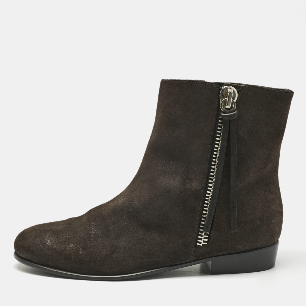Giuseppe Zanotti Dark Brown Suede Chelsea Ankle Boots Size 42.5 Giuseppe Zanotti Dark Brown Suede Chelsea Ankle Boots Size 42.5