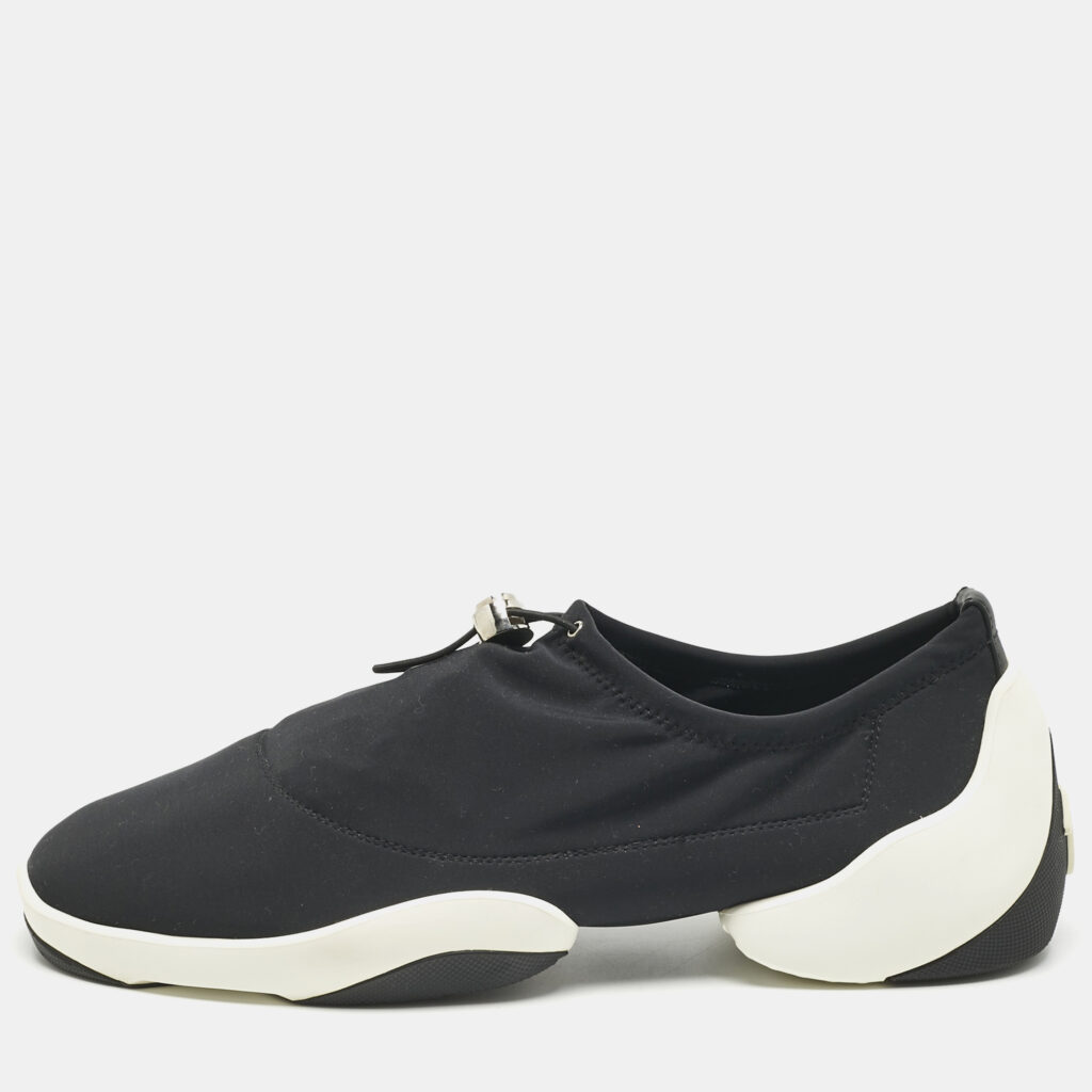Giuseppe Zanotti Black Neoprene Light Jump Slip On Sneakers Size 41.5 Giuseppe Zanotti Black Neoprene Light Jump Slip On Sneakers Size 41.5