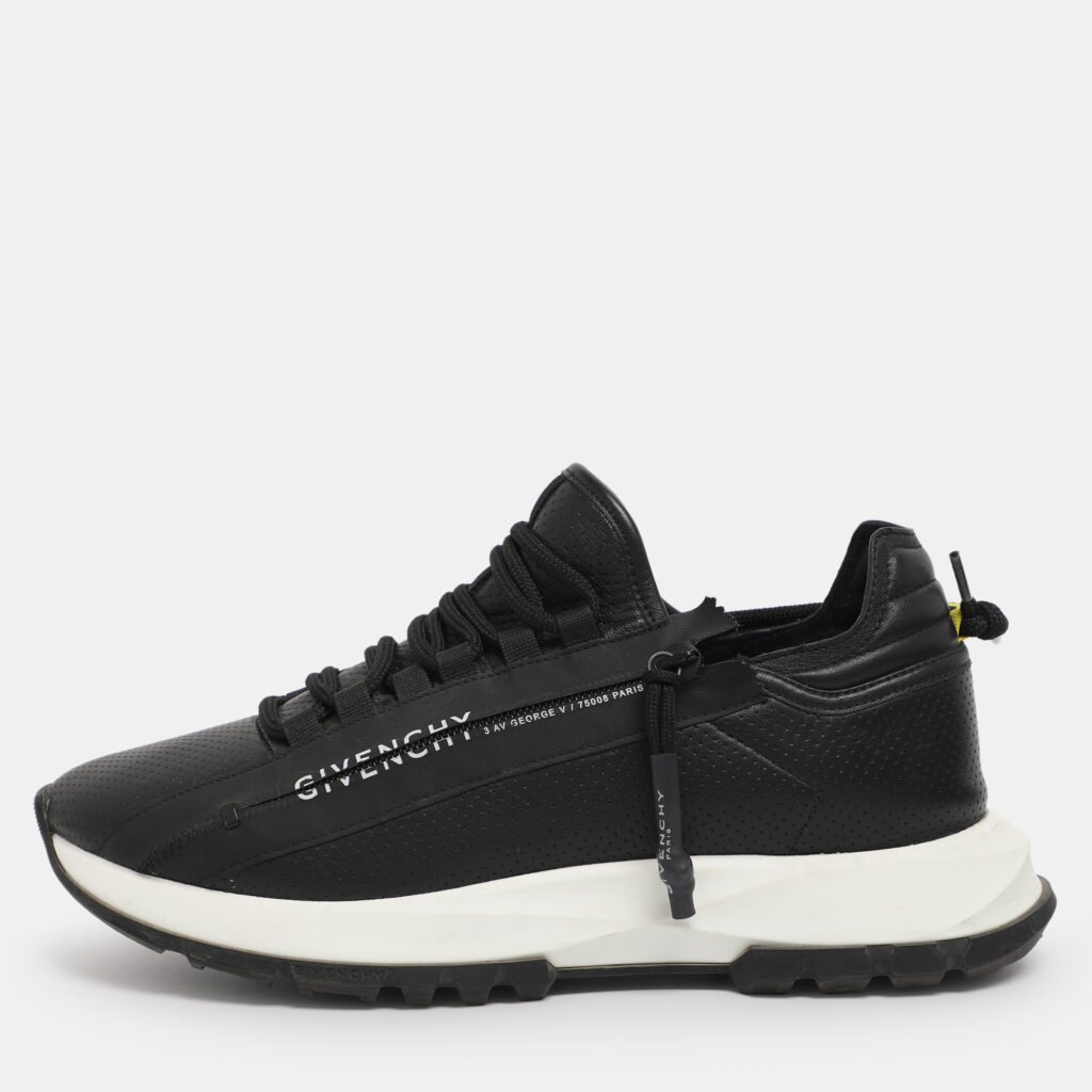 Givenchy Black Perforated Leather Spectre Zip Low-Top Sneakers Size 40 Givenchy Black Perforated Leather Spectre Zip Low-Top Sneakers Size 40
