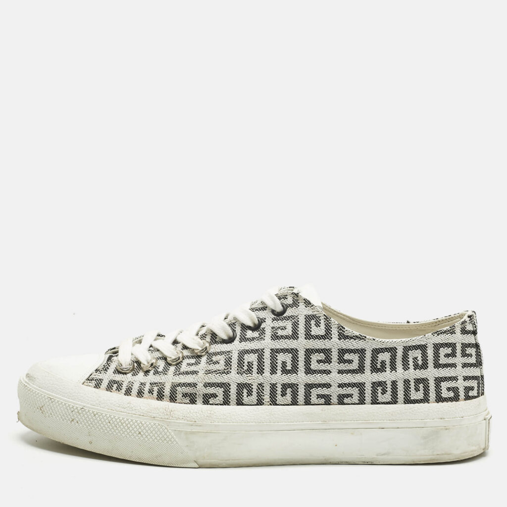 Givenchy White Canvas City Low Top Sneakers Size 42