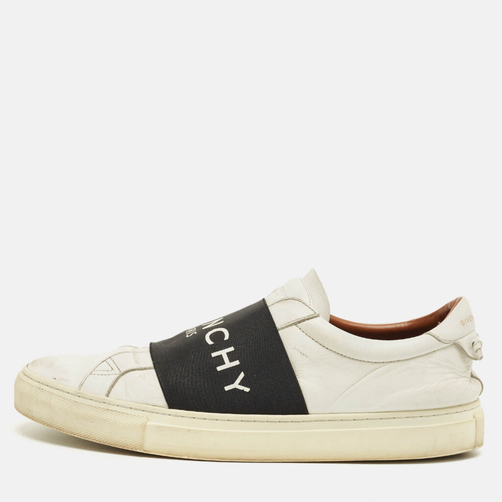 Givenchy White/Black Leather Urban Street Slip On Sneakers Size 42 Givenchy White/Black Leather Urban Street Slip On Sneakers Size 42